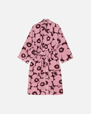 Marimekko Pieni Unikko Bathrobe – Plum / Pink