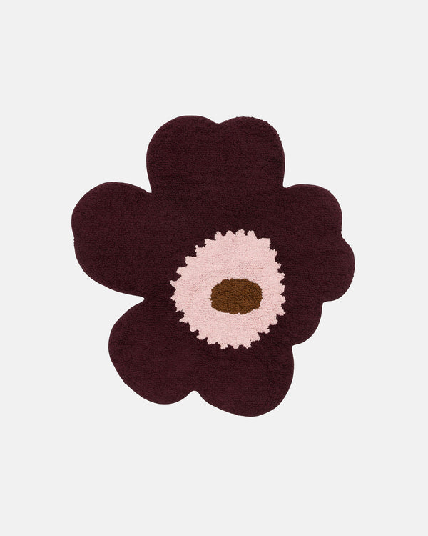 Marimekko Unikko Bath Mat 73 x 74 cm – Plum / Pink / Toffee