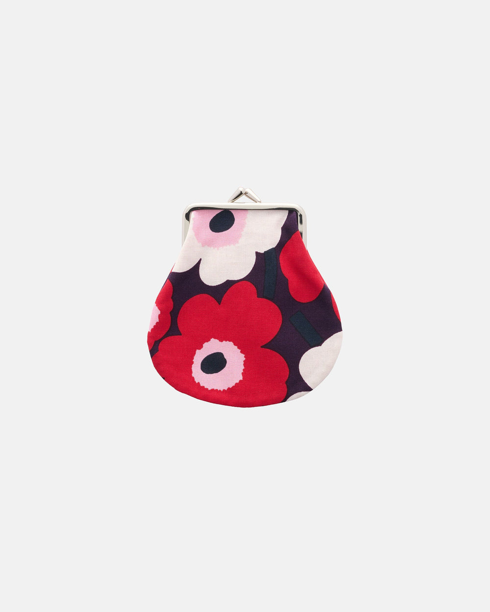 Marimekko Mini Unikko Pieni Kukkaro Purse – Plum / Cranberry / Off-White / Rose