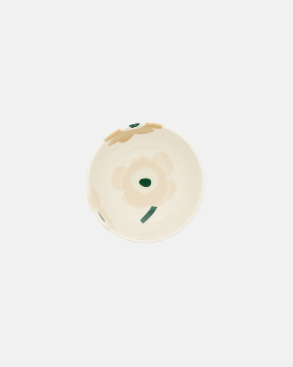 Marimekko Oiva / Unikko Bowl 3 dl – Beige / White / Light Sand / Dark Green