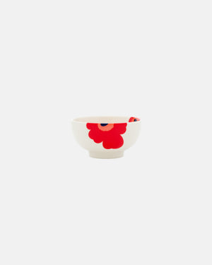 Marimekko Oiva / Unikko Bowl 3 dl – White / Red / Blue