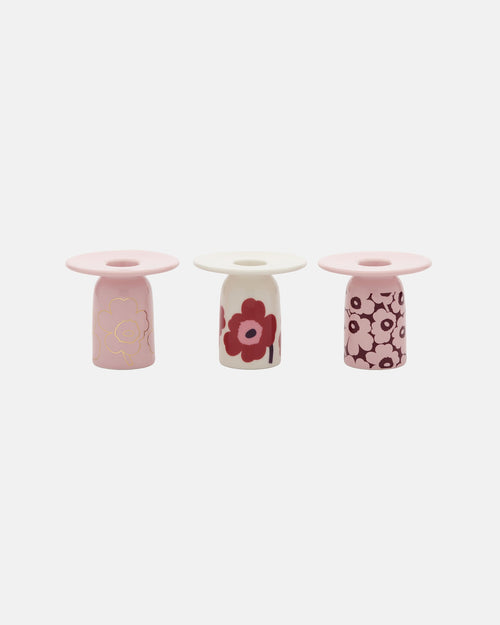 Marimekko Unikko Candle Holder Set 3 pcs