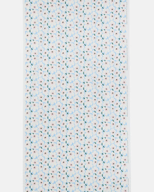 Marimekko Mini Unikko Cotton Fabric – Light Blue / White / Pale Rose