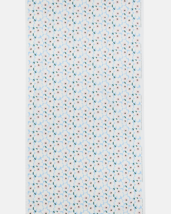 Marimekko Mini Unikko Cotton Fabric – Light Blue / White / Pale Rose