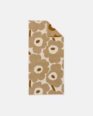 Marimekko Unikko Bath Towel 70 x 150 cm – Off-White / Bronze
