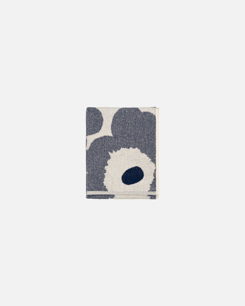 Marimekko Unikko Hand Towel 50 x 70 cm – Off-White / Blueberry