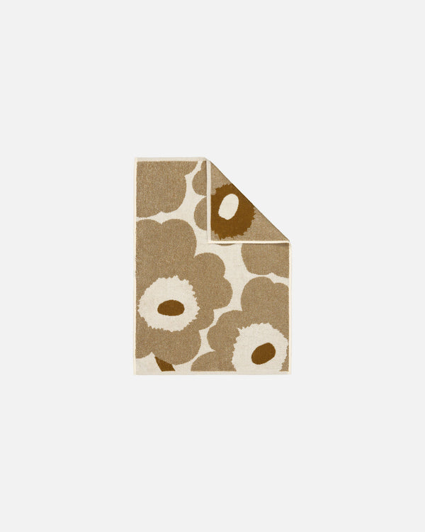 Marimekko Unikko Hand Towel 50 x 70 cm – Off-White / Bronze