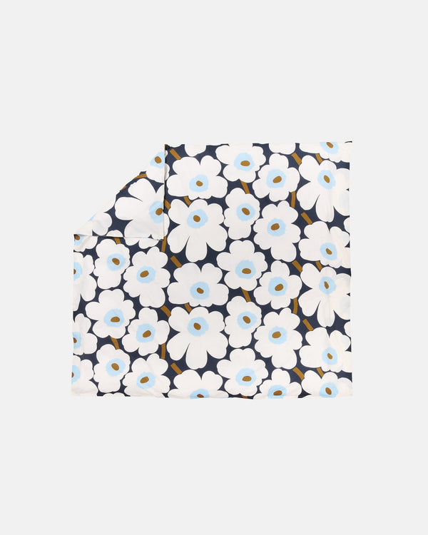 Marimekko Unikko Duvet Cover 240 x 220 cm – Blueberry / Off-White / Cornflower Blue