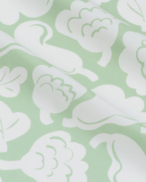 Marimekko Pieni Kukasta Kukkaan Cotton Fabric – Pale Green / Off-White