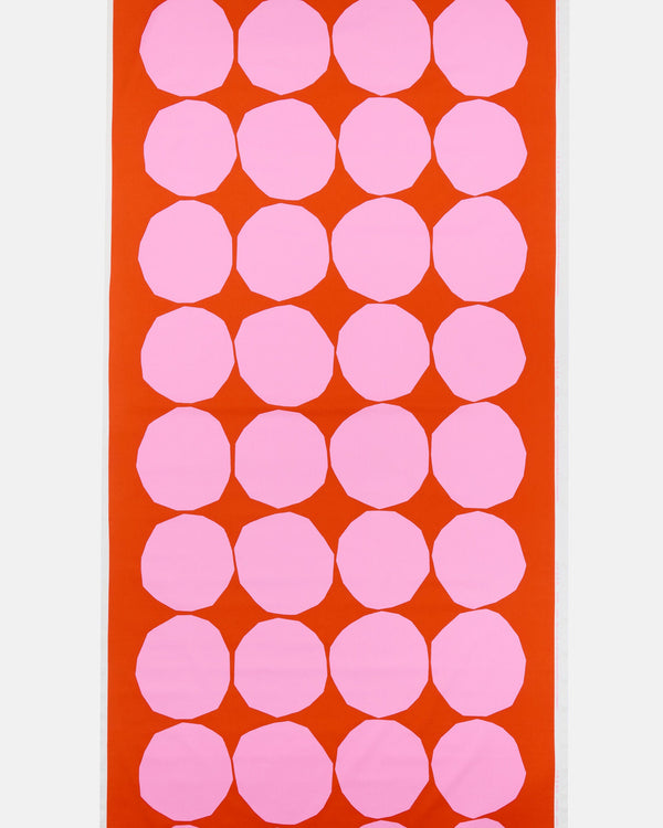 Marimekko Kivet Cotton Fabric – Tomato Red / Pink