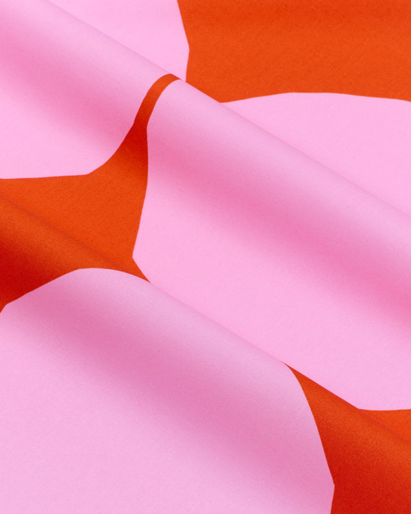 Marimekko Kivet Cotton Fabric – Tomato Red / Pink