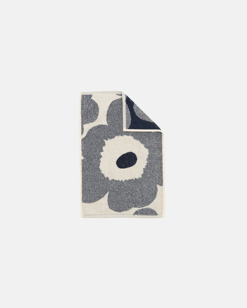 Marimekko Unikko Guest Towel 30 x 50 cm – Off-White / Blueberry