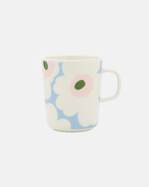 Marimekko Oiva / Unikko Mug 2.5 dl – White / Light Blue / Pale Rose