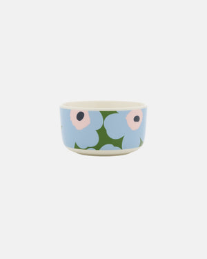 Marimekko Oiva / Unikko Bowl 5 dl – White / Warm Green / Light Blue
