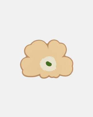 Marimekko Unikko Cork Placemat 45 cm – Cork / Sand / Off-White