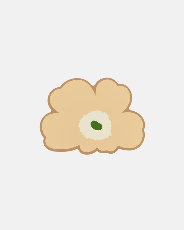 Marimekko Unikko Cork Placemat 45 cm – Cork / Sand / Off-White