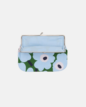 Marimekko Mini Unikko Puolikas Kukkaro Purse – Warm Green / Light Blue / Pale Rose