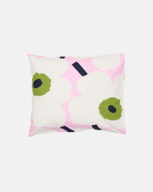 Marimekko Unikko Pillow Case 80 x 80 cm – Cold Pink / White / Green