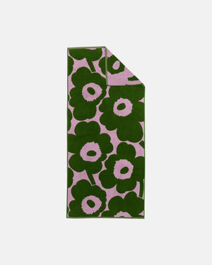 Marimekko Unikko Bath Towel 70 x 150 cm – Cold Pink / Warm Green