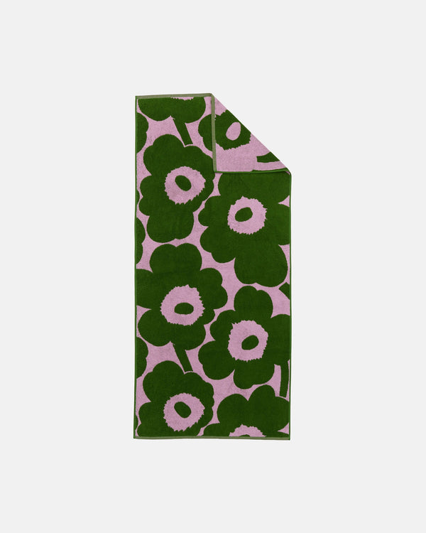 Marimekko Unikko Bath Towel 70 x 150 cm – Cold Pink / Warm Green