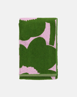 Marimekko Unikko Bath Towel 70 x 150 cm – Cold Pink / Warm Green