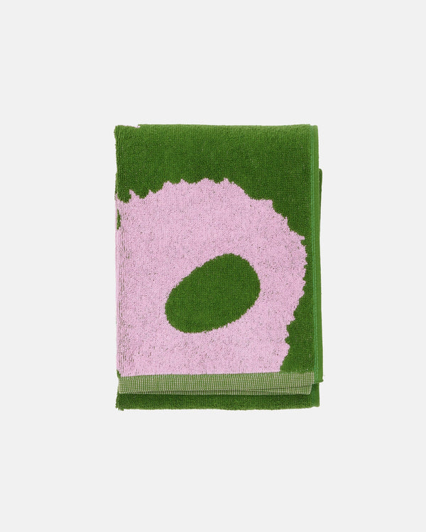 Marimekko Unikko Hand Towel 50 x 70 cm – Cold Pink / Warm Green