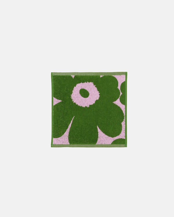 Marimekko Unikko Mini Towel 30 x 30 cm – Cold Pink / Warm Green