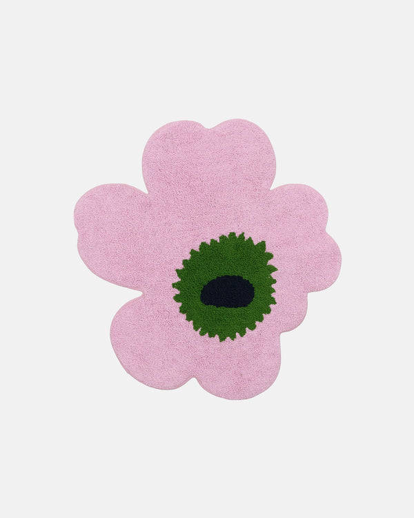 Marimekko Unikko Bath Mat 73 x 74 cm – Cold Pink / Warm Green / Dark Blue