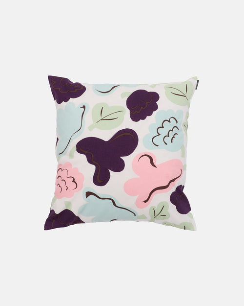 Marimekko Pieni Kukasta Kukkaan Cushion Cover 50 x 50 cm – Off-White / Warm Pink / Pale Green