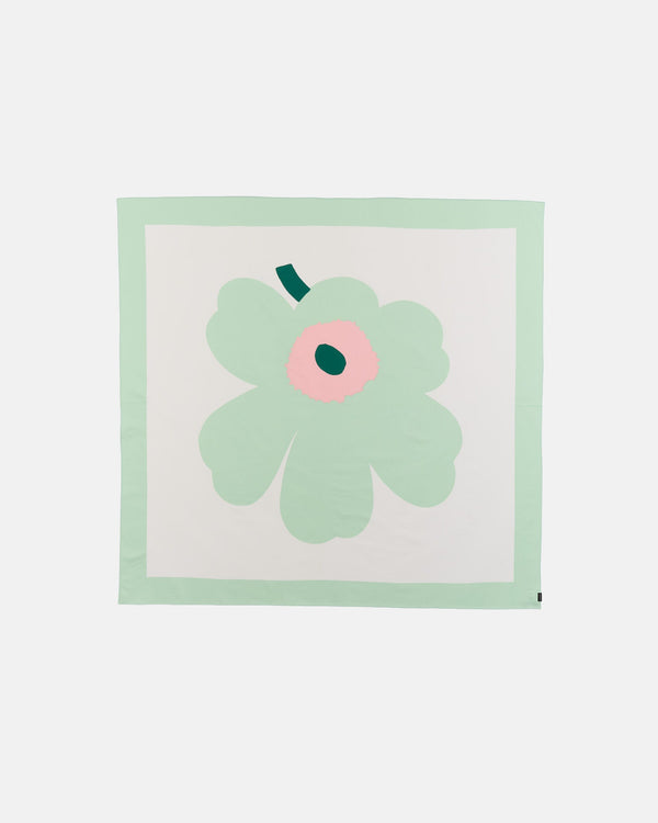 Marimekko Unikko Tablecloth 140 x 140 cm – White / Pastel Green / Warm Pink