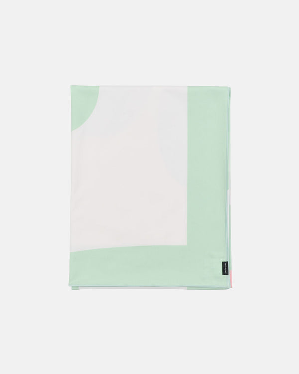 Marimekko Unikko Tablecloth 140 x 140 cm – White / Pastel Green / Warm Pink