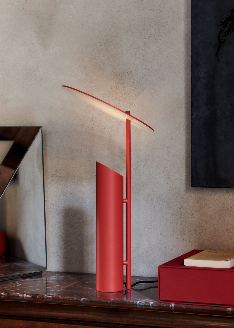 オリジナル本物 VERNER PANTON MIRA-KURVEN ベルベット赤 VERPAN – Reflect Table Lamp