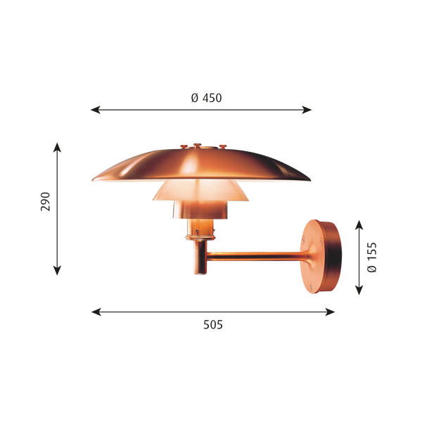 PH 4½-3 Outdoor Wall Lamp