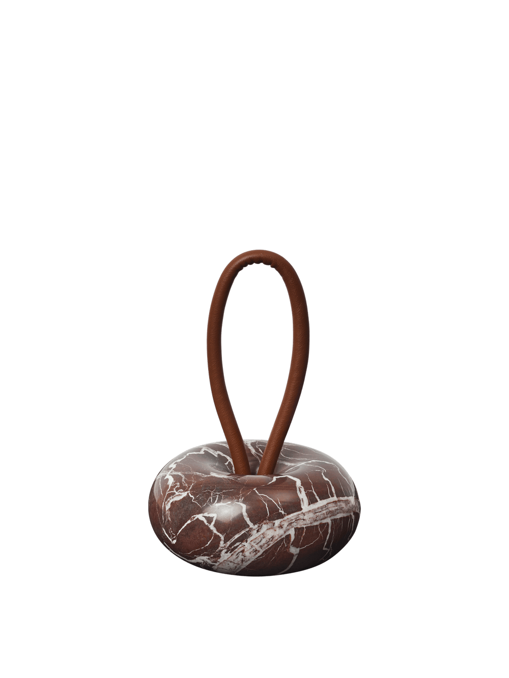 ferm LIVING Wa Door Stopper Ø14 cm – Rosso Levanto Marble