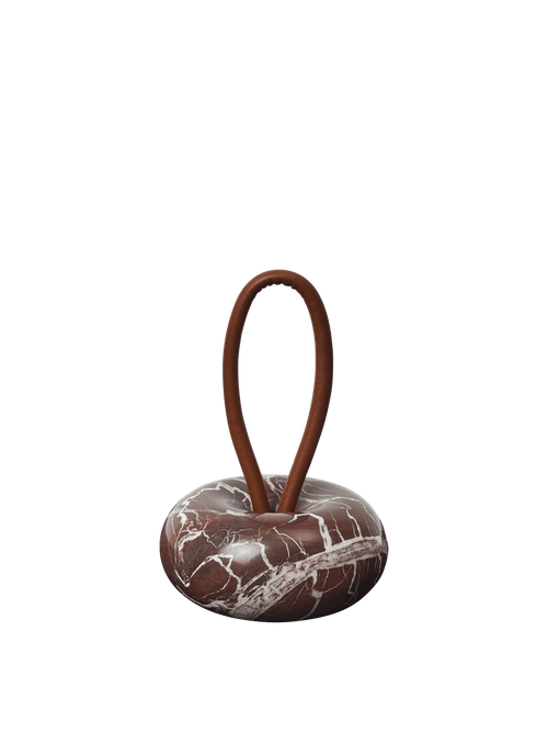 ferm LIVING Wa Door Stopper Ø14 cm – Rosso Levanto Marble