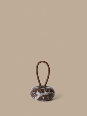 ferm LIVING Wa Door Stopper Ø14 cm – Rosso Levanto Marble