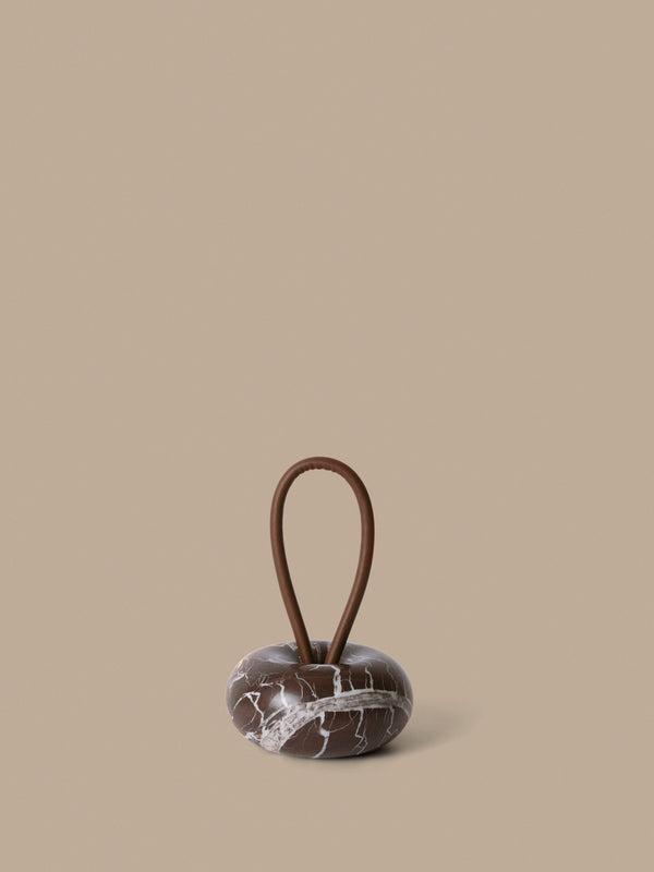ferm LIVING Wa Door Stopper Ø14 cm – Rosso Levanto Marble