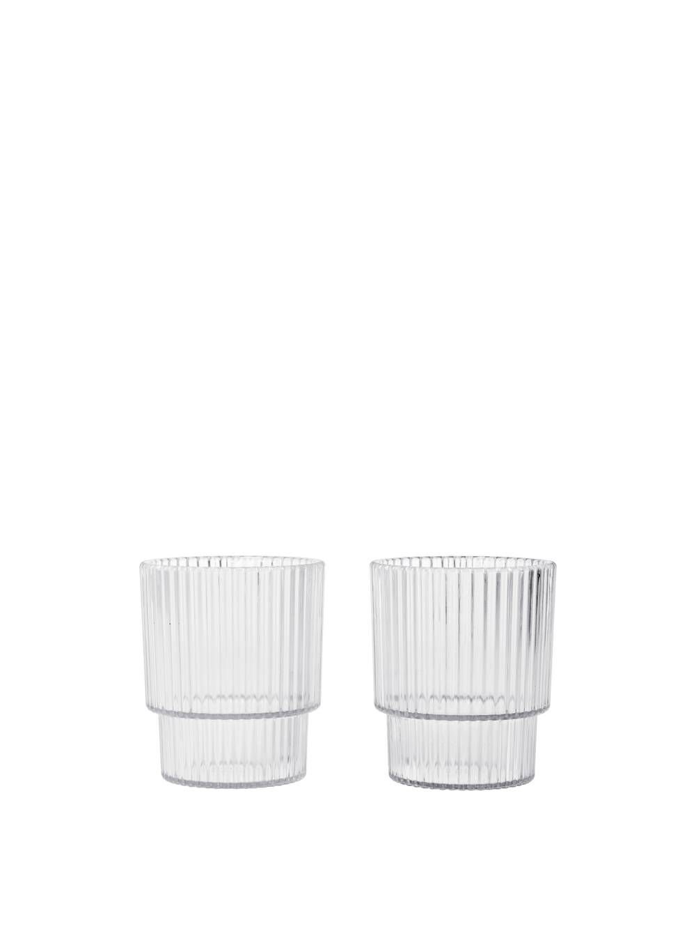 ferm LIVING Ripple Kids Cups – Set of 2 – Clear