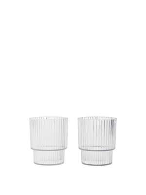 ferm LIVING Ripple Kids Cups – Set of 2 – Clear