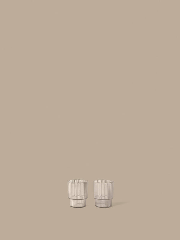 ferm LIVING Ripple Kids Cups – Set of 2 – Clear