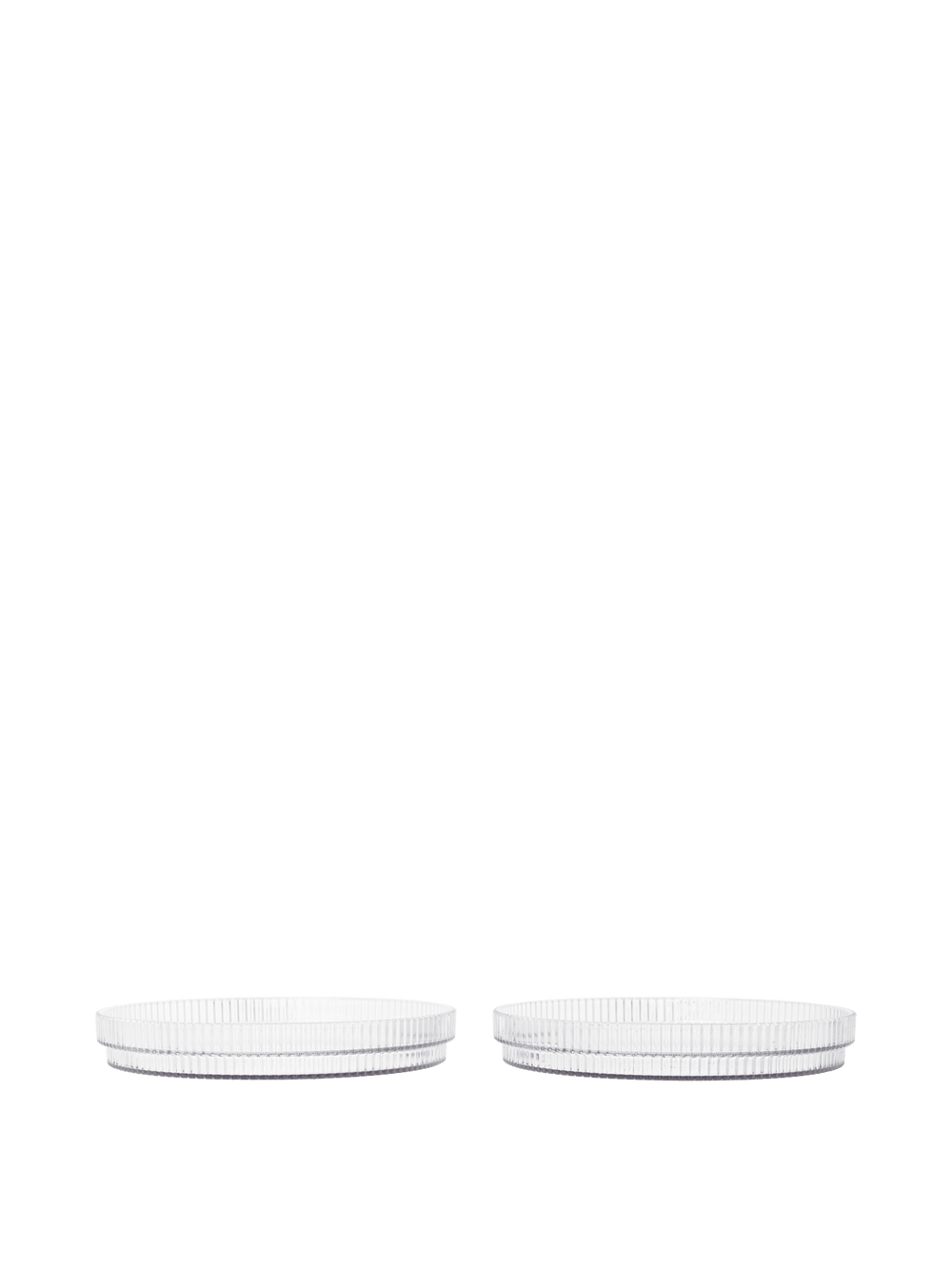 ferm LIVING Ripple Kids Plates – Set of 2 – Clear