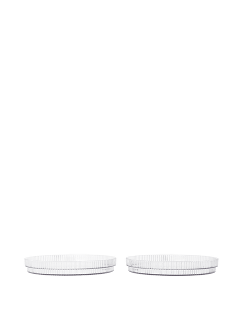 ferm LIVING Ripple Kids Plates – Set of 2 – Clear