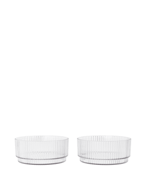 ferm LIVING Ripple Kids Bowls – Set of 2 – Clear