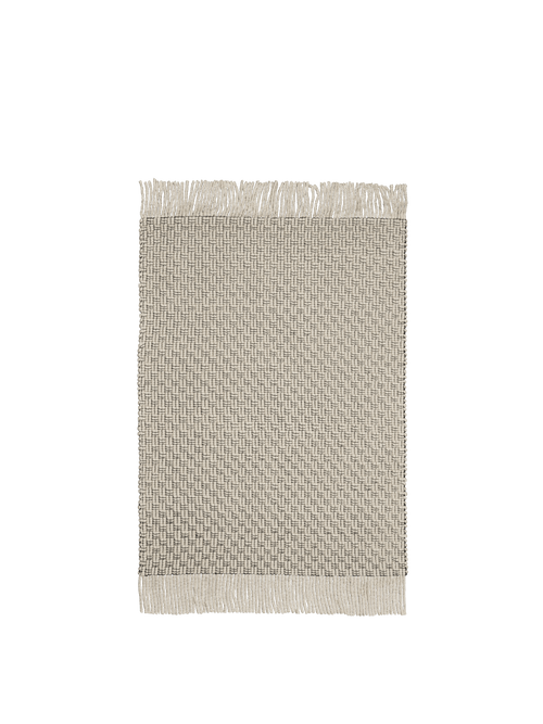 ferm LIVING Udo Rug 140 x 200 cm – Off-white / Black