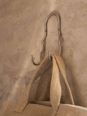 ferm LIVING Curvature Double Hook – Stainless Steel