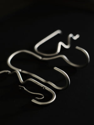 ferm LIVING Curvature Double Hook – Stainless Steel