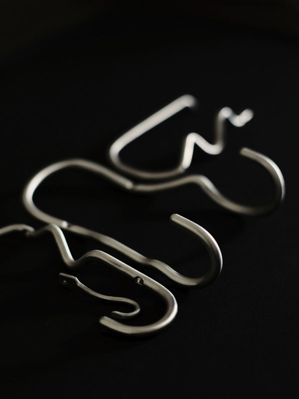 ferm LIVING Curvature Double Hook – Stainless Steel
