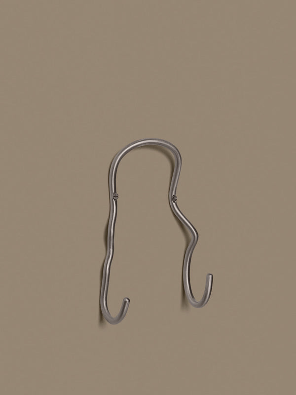 ferm LIVING Curvature Double Hook – Stainless Steel