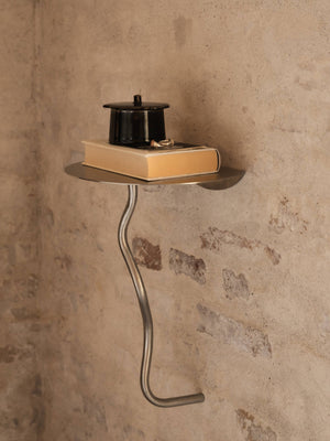 ferm LIVING Curvature Wall Table – Stainless Steel