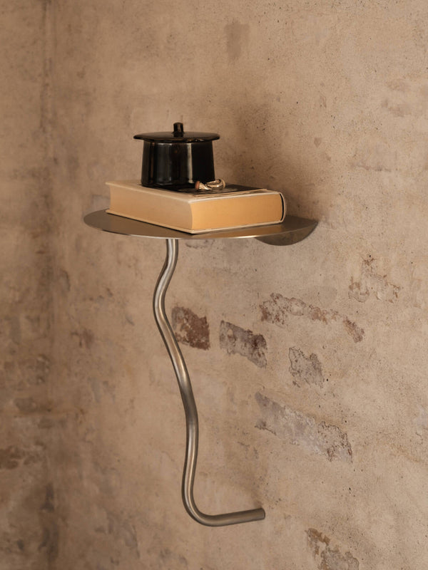 ferm LIVING Curvature Wall Table – Stainless Steel